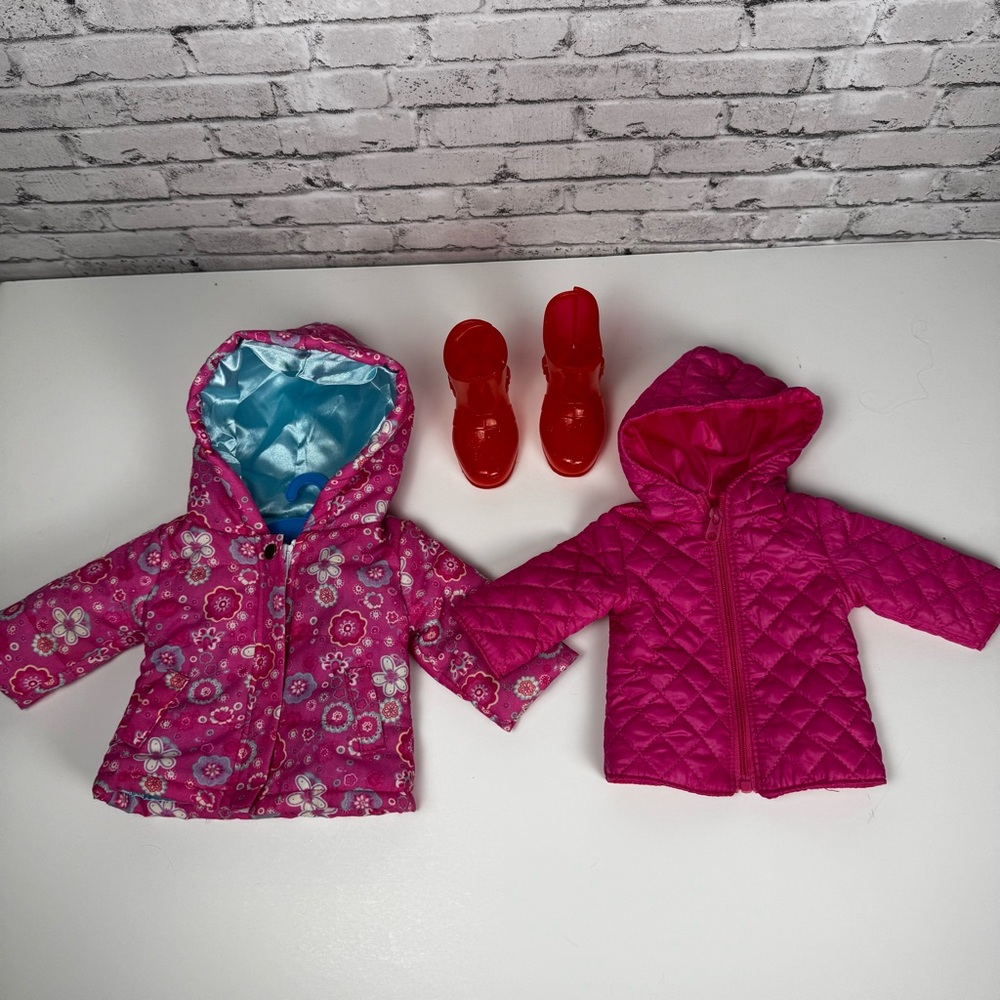 Coats and Rainboots for American Girl Dolls (not american girl brand)